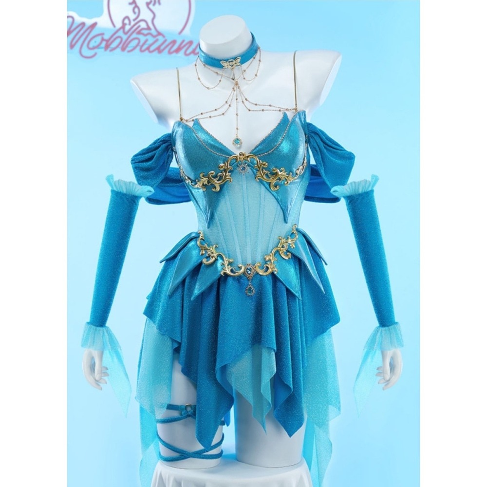 Bloom Derivative Winx Club Cosplay Costume Blue Lingerie Fairy Dress Miccostumes